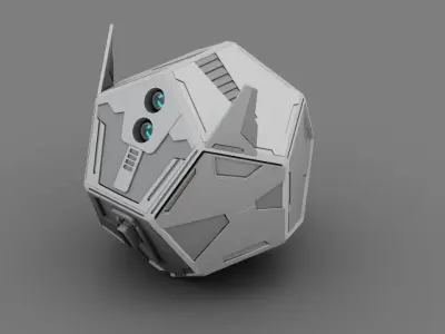 Spy robot  rigged- animated character 3D model