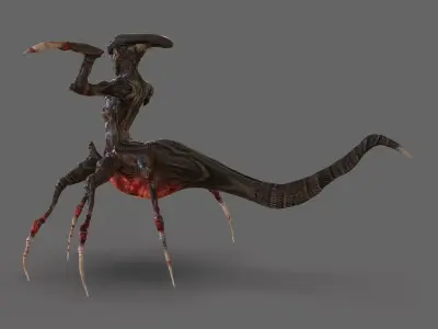 Alien 10 Low-poly 3D model