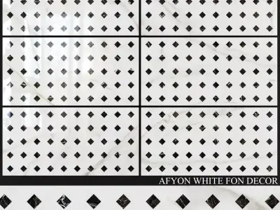 Yurtbay Seramik Afyon White Fon Decor 3D model