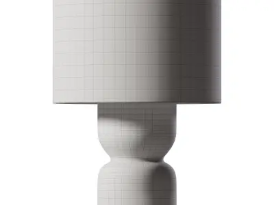 Cement Table Lamp 3D model