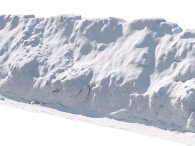 Big snow cliff 3D model