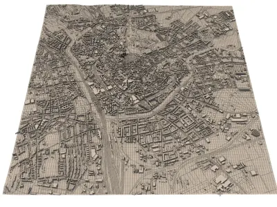 Cityscape Erfurt Germany 3D model