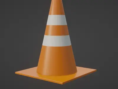 Traffic Cone - low poly - Game Ready Low Poly - 3D Low-poly 3D model