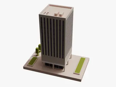 Office Building 01 Low-poly 3D model