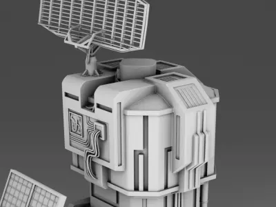 Mars base telecom 3D print model
