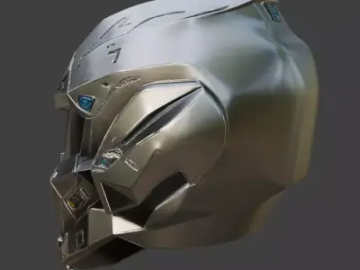 Futuristic Helmet 3D model