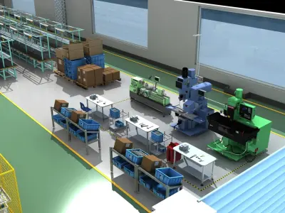  Factory Interior Scene 