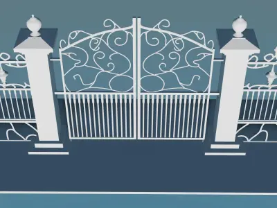 Iron gate STL 3D print model