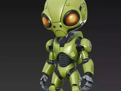 Stylized Sci-Fi Robot Collection - Mecha - Droid Unit 3D Model Pack