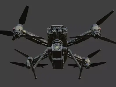 Hexacopter Drone 3D Model 3D model