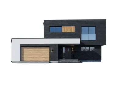 Moden house C-15 with BLENDER file 3D model