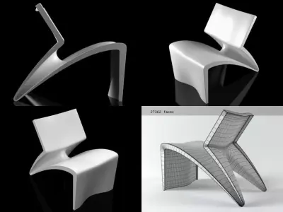 Ghosthome modern chair design 3D model
