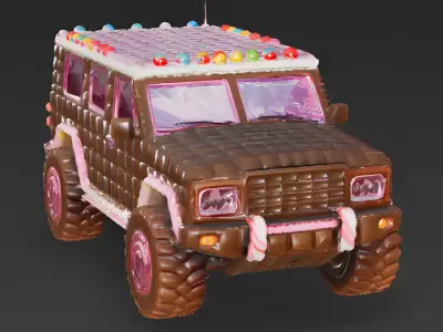 Liquid Chocolate Dessert SUV 3D Model Low-poly 3D model