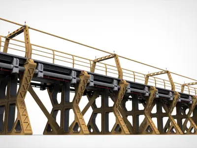 Sci-fi bridge 4 3D model