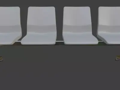 Waiting Bench 3d model 3D model