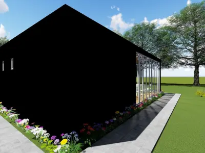 Cafe design 3D model