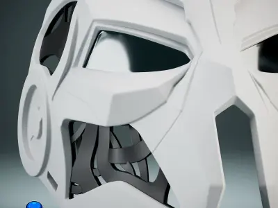 Sci-fi Cyberpunk Cosplay Mask 3D print model