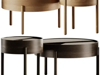 Woud Arc Coffee Tables 3D model