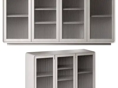 Modern Wood Sideboard 3D model