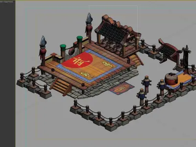 wooden Platform 3D model