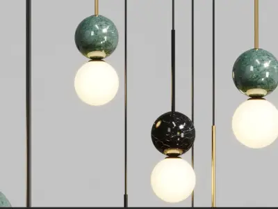 dalt aromas pendant light Low-poly 3D model