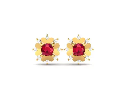Earring 3Ddm stl obj fbx Render Details 3D print model 2