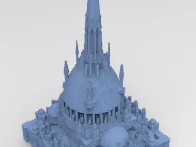 Desert Persian Fortress Tower 3  3D model