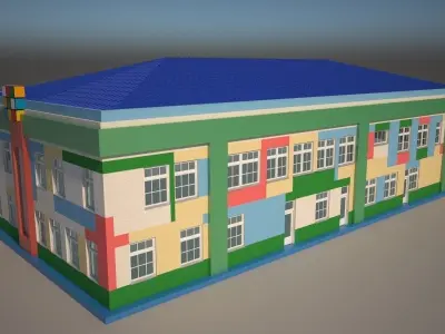 Kindergarden preschool 3D model