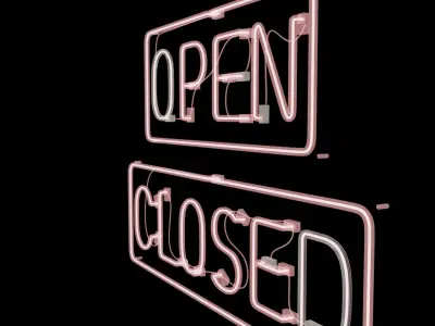 Open and Close Sign 3D model