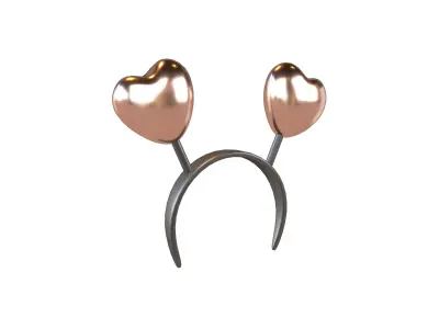 Heart Headband v1 012 Low-poly 3D model