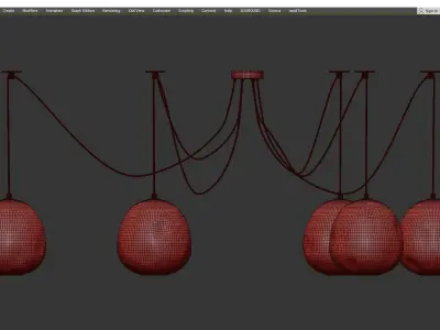Regina Andrew Molten Spider Natural chandelier Low-poly 3D model