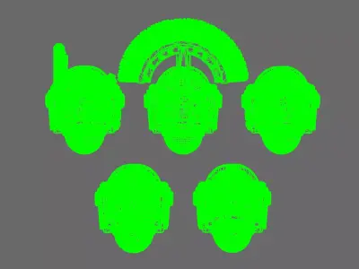 Space Knights V4 Savage Helmet 3D print model