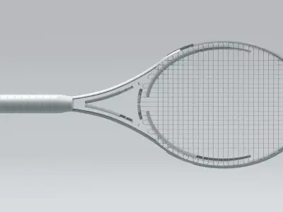 Tennis Racquet Architectural Space 3D model