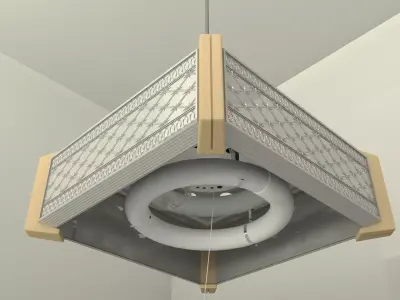 Japanese old Ceiling light 3D model