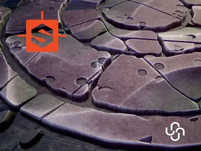  Stylized Ground with Circular Pattern  - Tutorial Included Texture