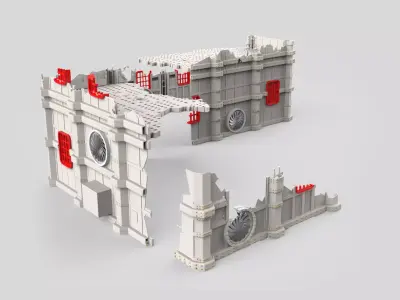 Battlezone Manufactorum  Sub cloister and Storage Fane 3D print model