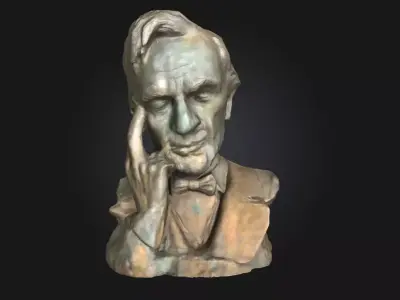 Thoughtful Statue  The Silence of Stone 3D model