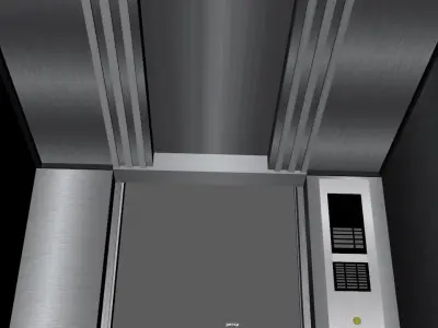 3D Elevator Low Poly Model elevator Low-poly 3D model