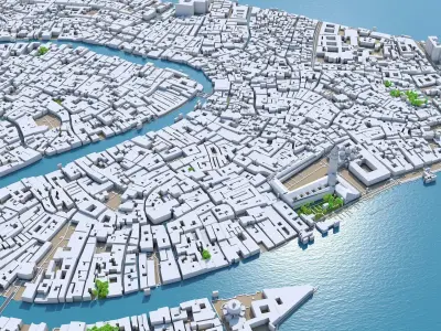 Venice  City in Italy Low-poly 3D model