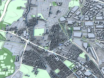 Stretford Town in England 3D model