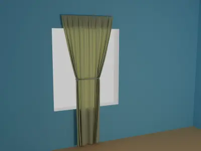 Modular Curtain Pack Low-poly 3D model