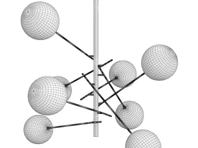 Gallotti and Radice bolle panging lamp 8 Low-poly 3D model