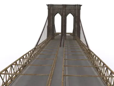 The Brooklyn Bridge Low-poly 3D model