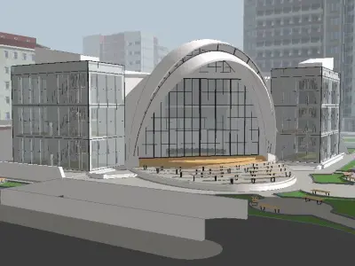 Sketchup School and University S3 3D model