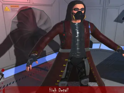 Sci Fi Medic Character Low-poly 3D model