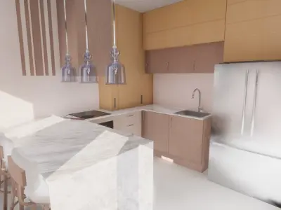 Small Kitchen 3D model