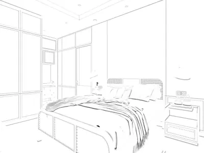Design Interior Master Bedroom Kiyomi 3D model