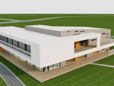 Minimalist Civic Pavilion 3D model