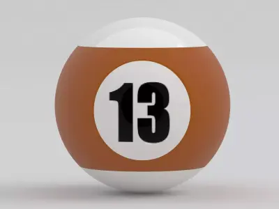 Pool Snooker Ball 13 3D model