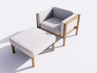 Neighbour Haven modular teak outdoor furniture 3d sketchup model 3D model
